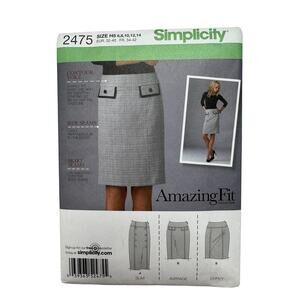 SIMPLICITY Amazing Fit Pencil Skirt Pattern Uncut #2475 Size H5 (6,8,10,12,14)